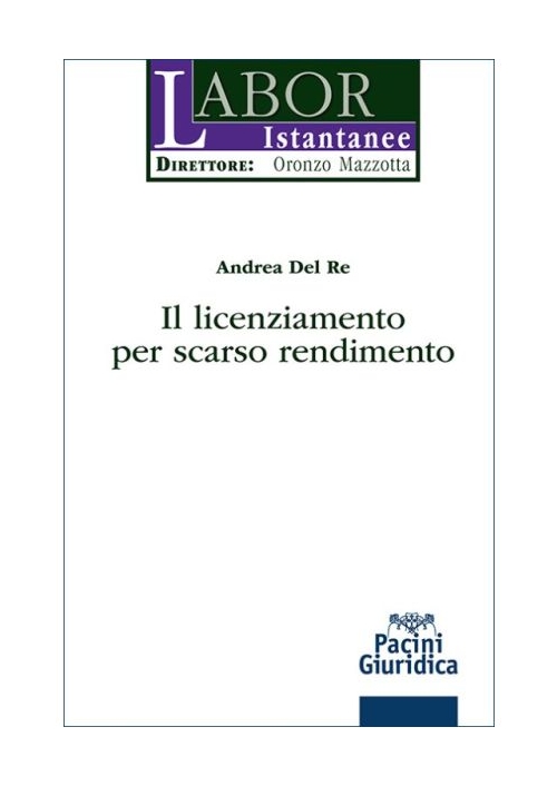 IL LICENZIAMENTO PER SCARSO RENDIMENTO