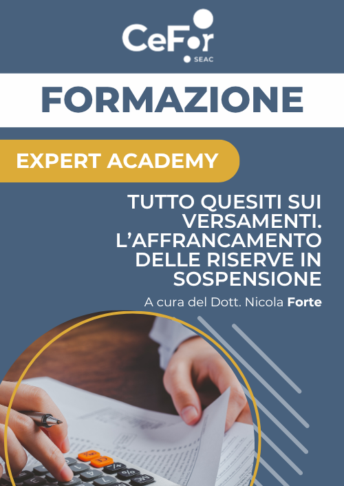 Tutto quesiti sui Versamenti. L'affrancamento delle riserve in sospensione