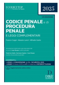 CODICE PENALE E DI PROCEDURA PENALE 2025