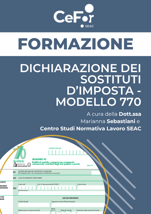Dichiarazione dei sostituti d'imposta - Modello 770