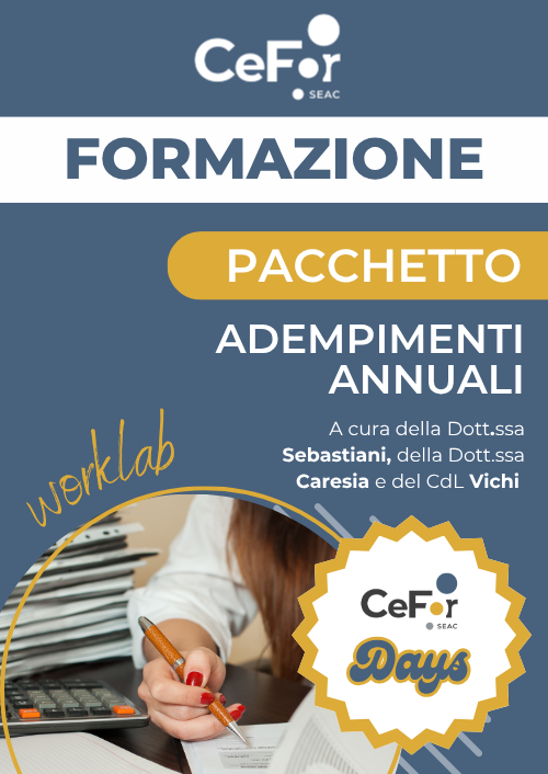 Pacchetto Worklab: Adempimenti annuali | Offerta Cefor Days