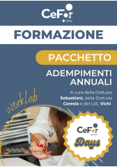 Pacchetto Worklab: Adempimenti Annuali | Offerta Cefor Days Pacchetto Worklab: Adempimenti Annuali | Offerta Cefor Days