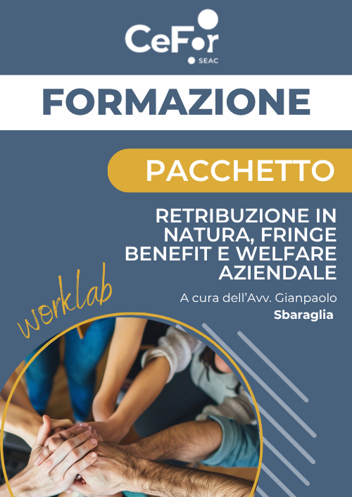 Pacchetto Worklab: Retribuzione in natura, Fringe Benefit e Welfare Aziendale
