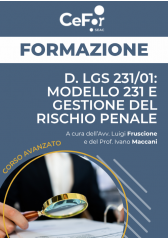 D. Lgs. 231/01: Modello 231 E Gestione Del Rischio Penale - Corso Avanzato | Offerta Dedicata D. Lgs. 231/01: Modello 231 E Gestione Del Rischio Penale - Corso Avanzato | Offerta Dedicata