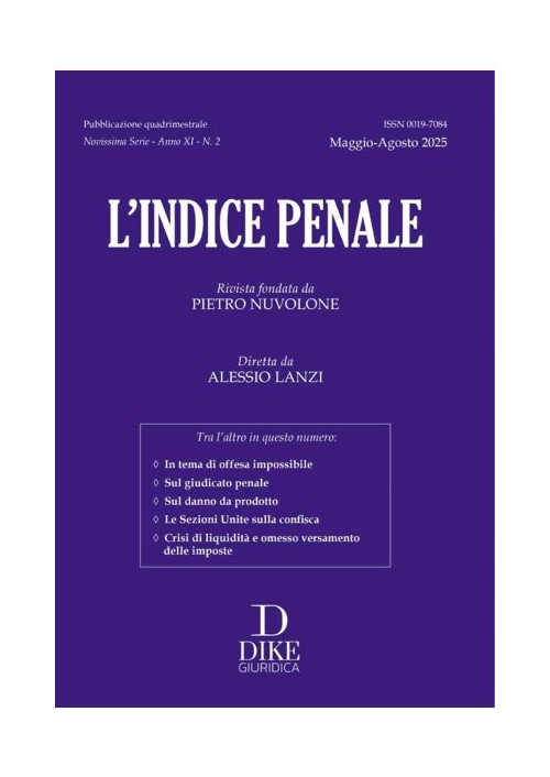 L'INDICE PENALE n. 2 2025