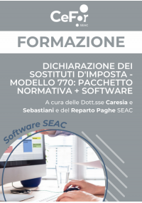 Dichiarazione dei sostituti d'imposta - Modello 770: pacchetto normativa + software