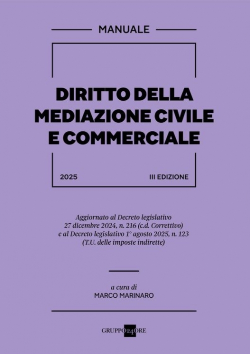 DIRITTO DELLA MEDIAZIONE CIVILE E COMMERCIALE