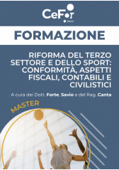 Master Riforma Del Terzo Settore E Dello Sport: Conformità, Aspetti Fiscali, Contabili E Civilistici Master Riforma Del Terzo Settore E Dello Sport: Conformità, Aspetti Fiscali, Contabili E Civilistici