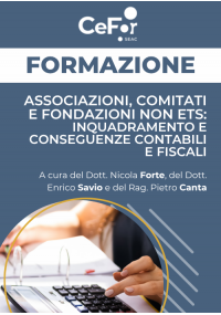 Associazioni, Comitati e Fondazioni non ETS: inquadramento e conseguenze contabili e fiscali