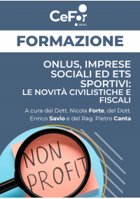 Onlus, imprese sociali ed ETS sportivi: le novità civilistiche e fiscali