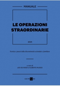 LE OPERAZIONI STRAORDINARIE