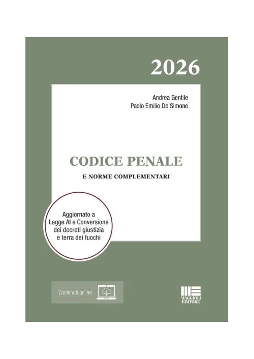 CODICE PENALE 2026