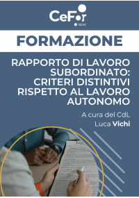 Rapporto di Lavoro Subordinato: criteri distintivi rispetto al lavoro autonomo