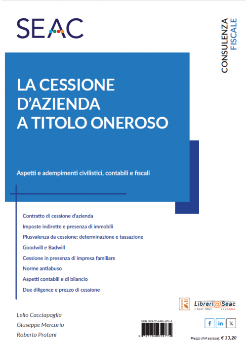LA CESSIONE D'AZIENDA A TITOLO ONEROSO