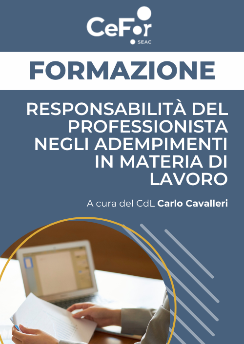 Responsabilità del Professionista negli adempimenti in materia di Lavoro