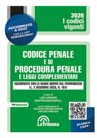 CODICE PENALE E DI PROCEDURA PENALE 2026