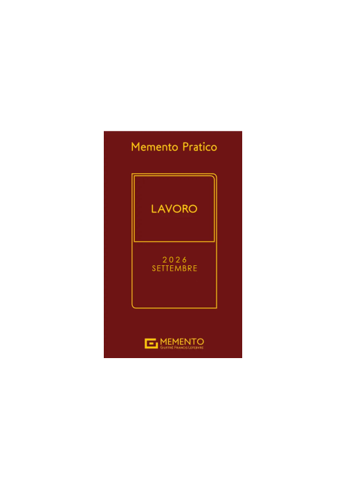 MEMENTO LAVORO 2026 - Edizione di Settembre