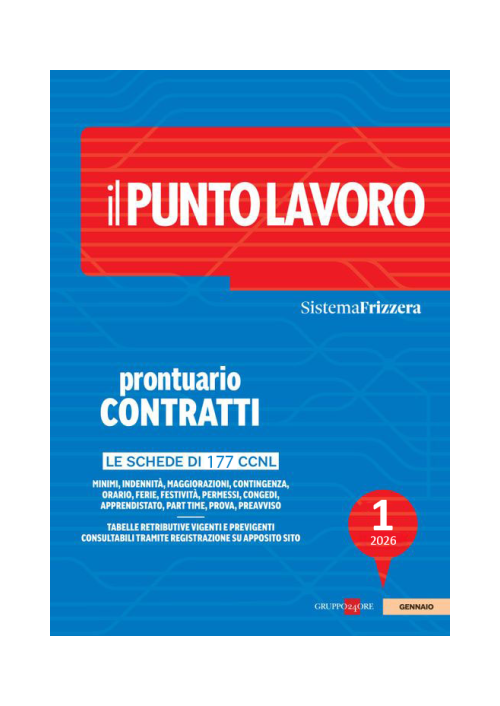 IL PUNTO LAVORO 1/2026 - PRONTUARIO CONTRATTI