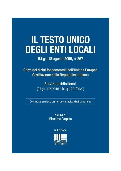 IL TESTO UNICO DEGLI ENTI LOCALI