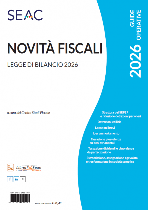 NOVITÀ FISCALI - Legge di bilancio 2026