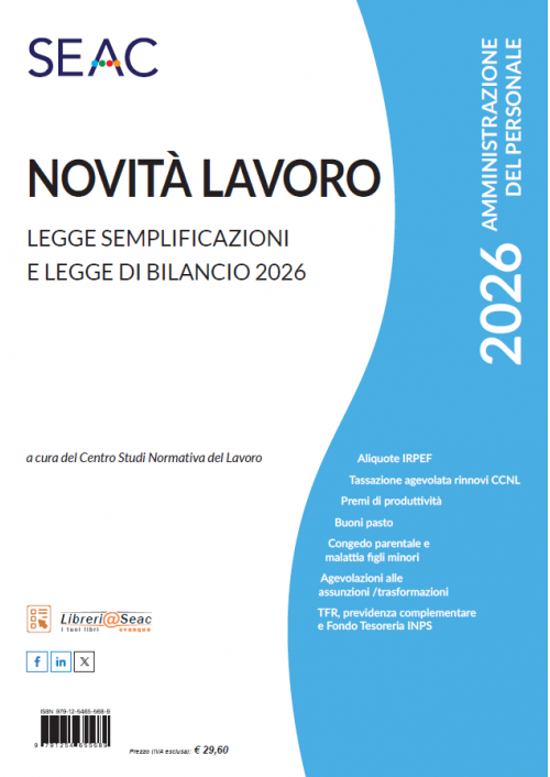 NOVITÀ LAVORO - Legge Semplificazioni e Legge di Bilancio 2026