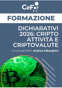 Dichiarativi 2026: cripto attività e criptovalute - Ed. Aprile