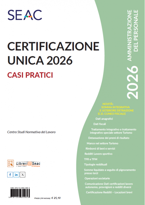 CERTIFICAZIONE UNICA 2026 - casi pratici