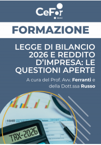 Legge di bilancio 2026 e reddito d’impresa: le questioni aperte