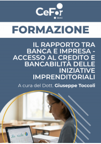 Il Rapporto tra Banca e Impresa - Accesso al credito e bancabilità delle iniziative imprenditoriali