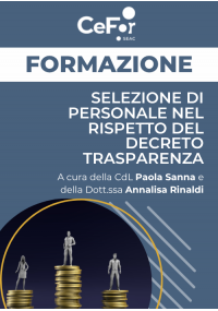 Selezione di Personale nel rispetto del Decreto Trasparenza