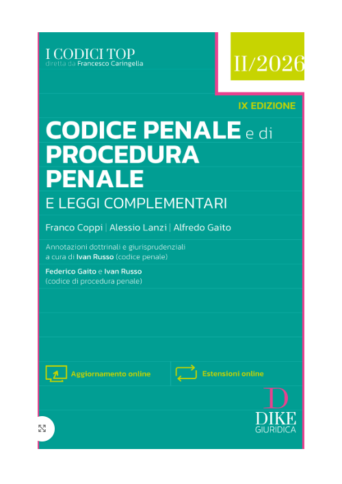 CODICE PENALE E DI PROCEDURA PENALE - TOP II/2026