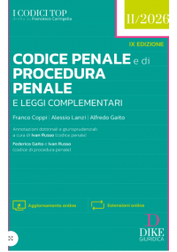 CODICE PENALE E DI PROCEDURA PENALE - TOP II/2026