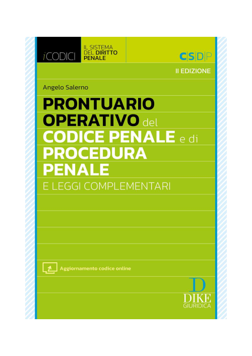 PRONTUARIO OPERATIVO DEL CODICE PENALE E DI PROCEDURA PENALE