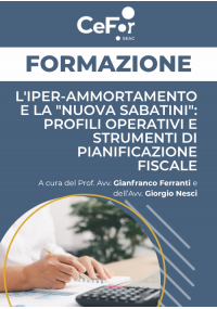 L'iper-ammortamento e la Nuova Sabatini : profili operativi e strumenti di pianificazione fiscale