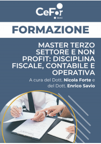 Master Terzo Settore e Non Profit: disciplina fiscale, contabile e operativa