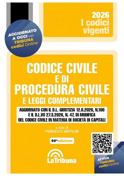 CODICE CIVILE E DI PROCEDURA CIVILE 2026