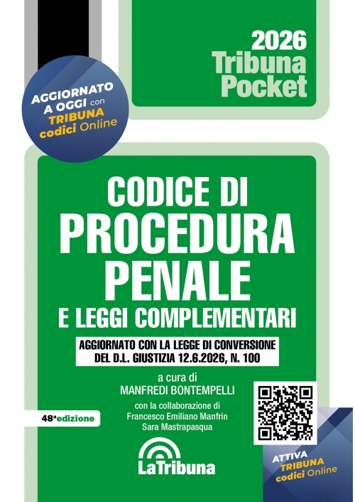 CODICE DI PROCEDURA PENALE E LEGGI COMPLEMENTARI 2026