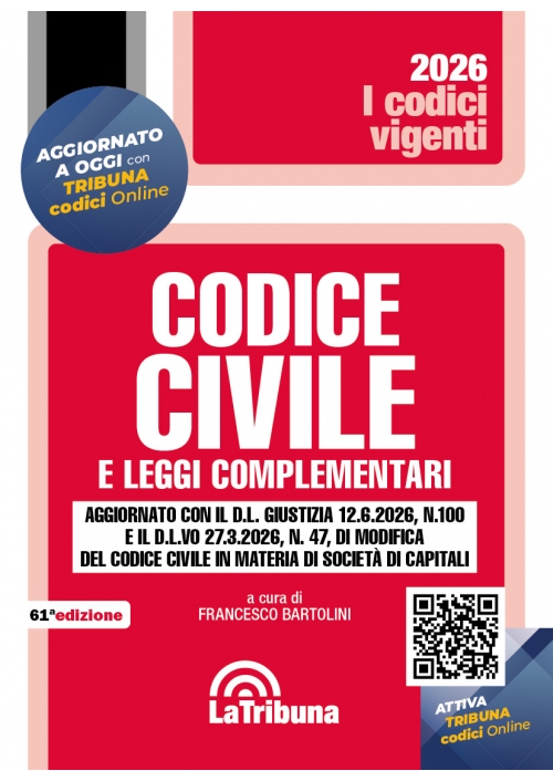 CODICE CIVILE E LEGGI COMPLEMENTARI 2026