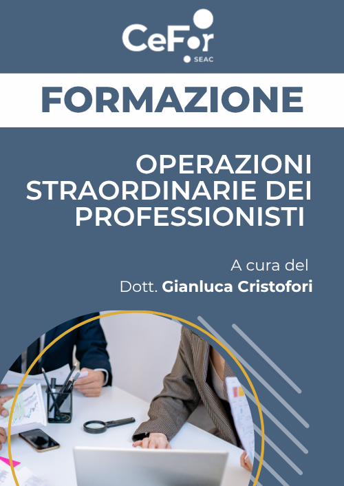 Operazioni straordinarie dei Professionisti