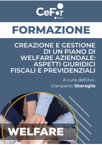 Creazione e gestione di un piano di Welfare Aziendale: aspetti giuridici, fiscali e previdenziali