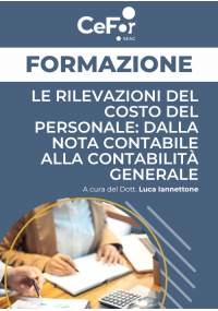 Le Rilevazioni del costo del Personale: dalla nota contabile alla contabilità generale