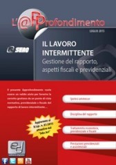 Il LAVORO INTERMITTENTE Il LAVORO INTERMITTENTE