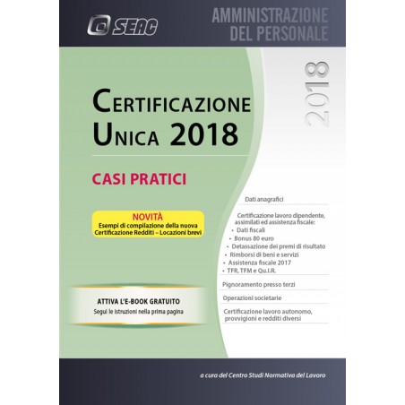 Certificazione unica 2018 casi pratici Certificazione redditi