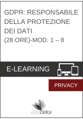 GDPR: Responsabile della protezione dei dati (28 ore) - Mod. 1-8 GDPR: Responsabile della protezione dei dati (28 ore) - Mod. 1-8