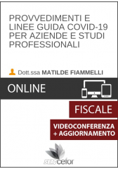 Videoconferenza + Aggiornamento Provvedimenti e linee guida Covid-19 per aziende e studi professionali Videoconferenza + Aggiornamento Provvedimenti e linee guida Covid-19 per aziende e studi professionali