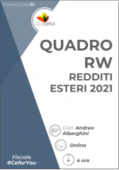Quadro Rw - Redditi Esteri 2021 Quadro Rw - Redditi Esteri 2021
