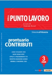 Il Punto Lavoro 3/2021 - Prontuario Contributi Il Punto Lavoro 3/2021 - Prontuario Contributi