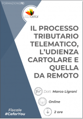Il Processo Tributario Telematico, L'udienza Cartolare E Quella Da Remoto Il Processo Tributario Telematico, L'udienza Cartolare E Quella Da Remoto