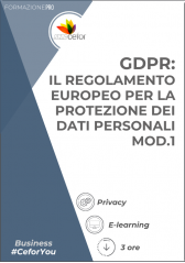 Gdpr. Il Regolamento Europeo Per La Protezione Dei Dati Personali - Mod.1 Gdpr. Il Regolamento Europeo Per La Protezione Dei Dati Personali - Mod.1