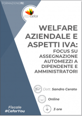 Welfare Aziendale E Aspetti Iva: Focus Su Assegnazione Automezzi A Dipendente E Amministratori Welfare Aziendale E Aspetti Iva: Focus Su Assegnazione Automezzi A Dipendente E Amministratori